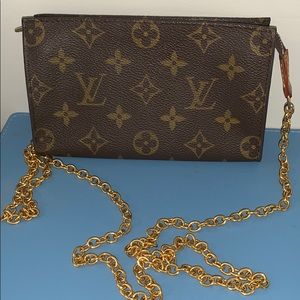 Authentic LV monogram bucket pm pouch